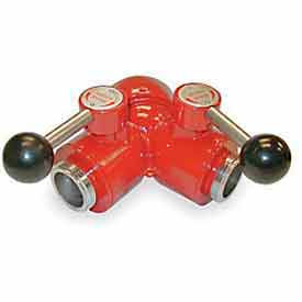 Fire Hose Leader Line Wye - 2-1/2 In. NH X 1-1/2 In. NH - Aluminum - 2-Piece 430-2521524