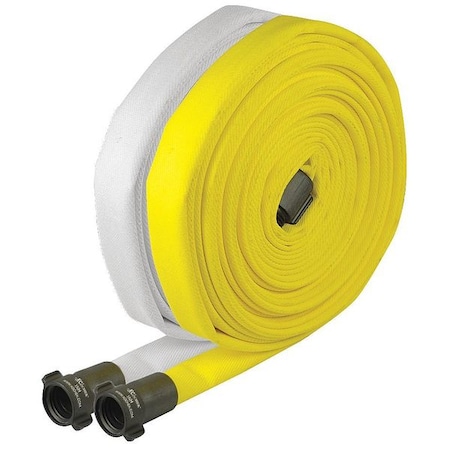 Wildland Fire Hose, Single Jacket, 100 ft. Length, 1 in Hose Inside Dia., Polyurethane Hose Tube MPN:1125-10310073