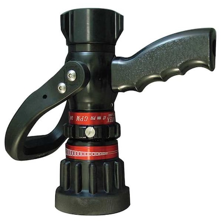 Fire Hose Nozzle, 1-1/2 In., Black MPN:512P-1524