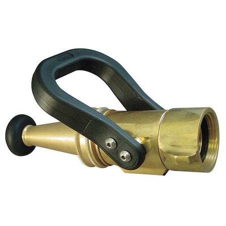Fire Hose Nozzle, 1-1/2 In., Brass MPN:526-1512