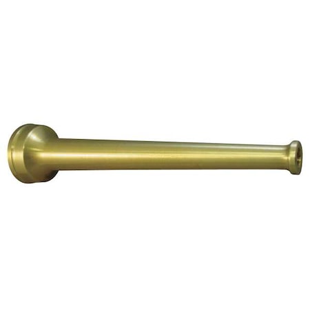 Industrial Fire Hose Nozzle, 1 In., Brass MPN:572-1021