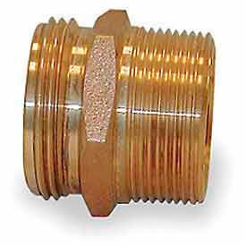 Fire Hose Double Male Nipple - 1 In. NPT X 1 In. NPSH - Brass 358-1061011