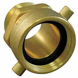 Fire Hose Female Swivel x Male Solid Adapter - 1-1/2 NH Female X 1-1/2 NPT Male - Brass 363-1521561