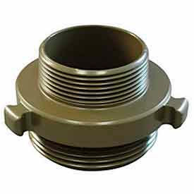 Fire Hose Double Male Adapter - 1-1/2 In. NH X 1-1/2 In. NPT - Aluminum 378-1561524