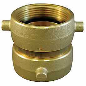 Fire Hose Double Female Swivel Adapter - 1-1/2 In. NH X 1-1/2 In. NH - Brass 379-1521521