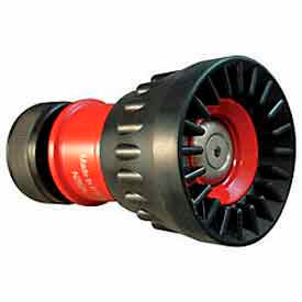 Fire Hose Fog Nozzle W/ Bumper - 3/4 In. GH - 10 To 24 GPM - Aluminum 516-0754