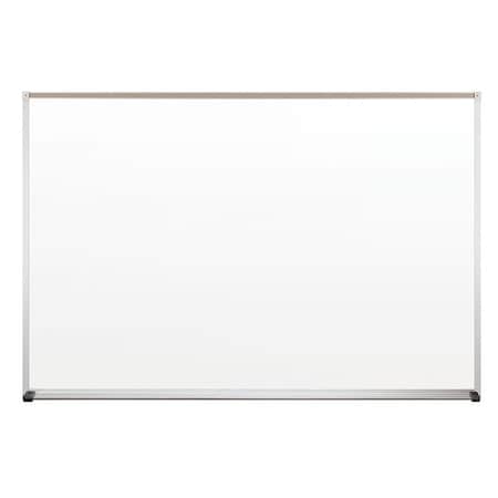 Dry Erase Board, Porcelain, 48 in, 72 in, Aluminum Frame, White, Gloss MPN:202AG