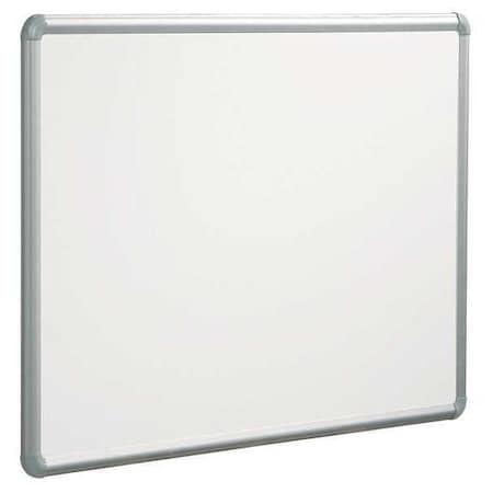 Dry Erase Board, Steel, 48 in, 72 in, Aluminum Frame, White, Gloss MPN:219PG