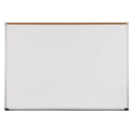 Dry Erase Board, Porcelain, 24 in, 36 in, Aluminum Frame, White, Gloss MPN:2H2AB