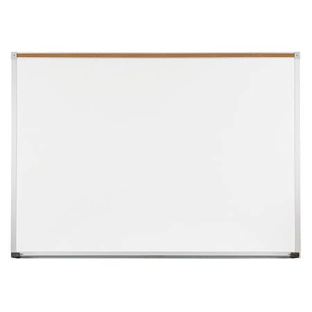 Dry Erase Board, Porcelain, 36 in, 48 in, Aluminum Frame, White, Gloss MPN:2H2AC