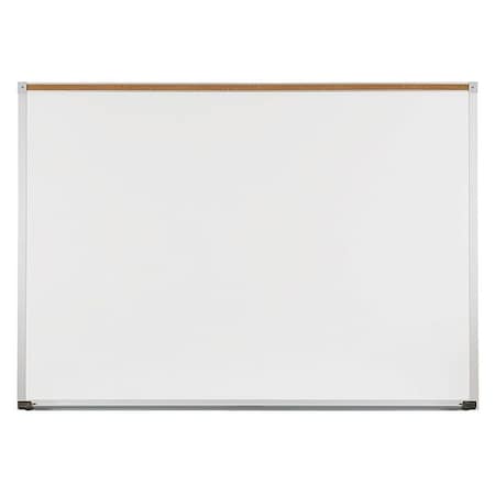 Dry Erase Board, Porcelain, 48 in, 48 in, Aluminum Frame, White, Gloss MPN:2H2AD