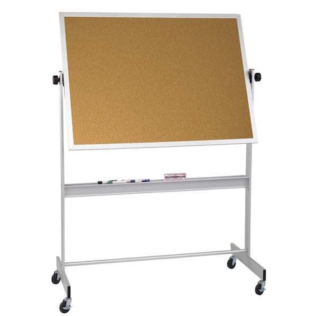 Combination Board, Cork, 48 in, 60 in, Aluminum Frame, White MPN:668AF-DC
