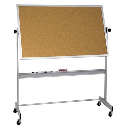 Combination Board, Cork, 48 in, 72 in, Aluminum Frame, White MPN:668AG-DC