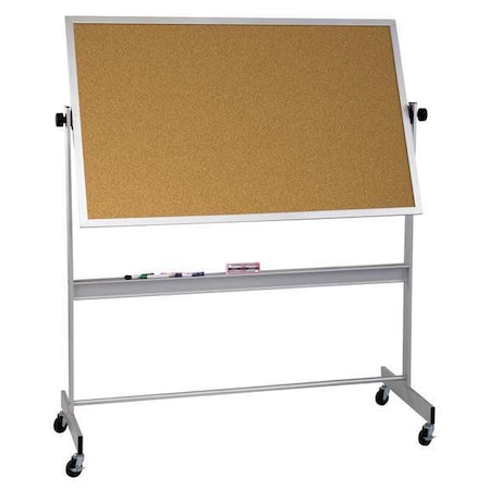 Combination Board, Cork, 48 in, 96 in, Aluminum Frame, White MPN:668AH-DC