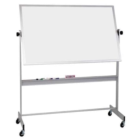 Dry Erase Board, Porcelain, 48 in, 96 in, Aluminum Frame, White, Gloss MPN:668AH-DD