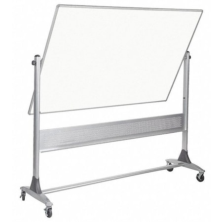 Dry Erase Board, Porcelain, 48 in, 72 in, Aluminum Frame, White, Gloss MPN:669RG-DD