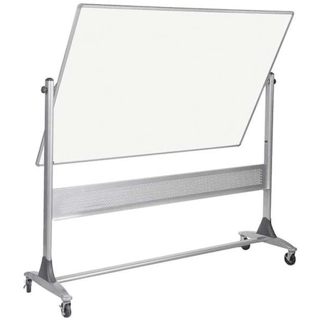 Dry Erase Board, Porcelain, 48 in, 96 in, Aluminum Frame, White, Gloss MPN:669RH-DD