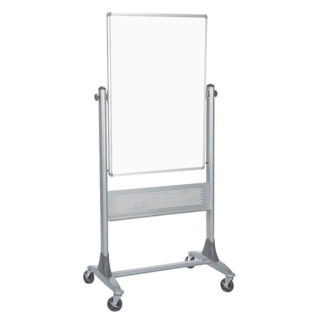 Dry Erase Board, Plastic, 40 in, 30 in, Aluminum Frame, White, Gloss MPN:669RU-HH