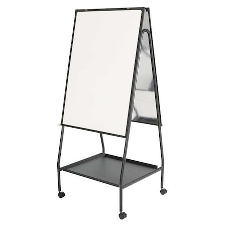 Dry Erase Board, Porcelain, 41 in, 28 3/4 in, Steel Frame, White, Gloss MPN:770