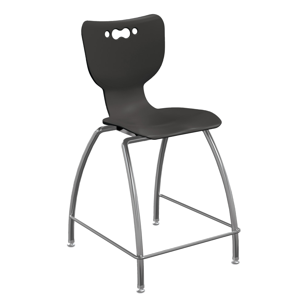 Hierarchy 4-Leg School Stool, 30in, Black/Chrome MPN:53221-HBLK