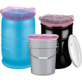 Mor Plastics Anti-Static Elastic Bound Drum Cover 55 Gallon Capacity 4 Mil Pack of 100 MORDC5504PAS - Pkg Qty 100