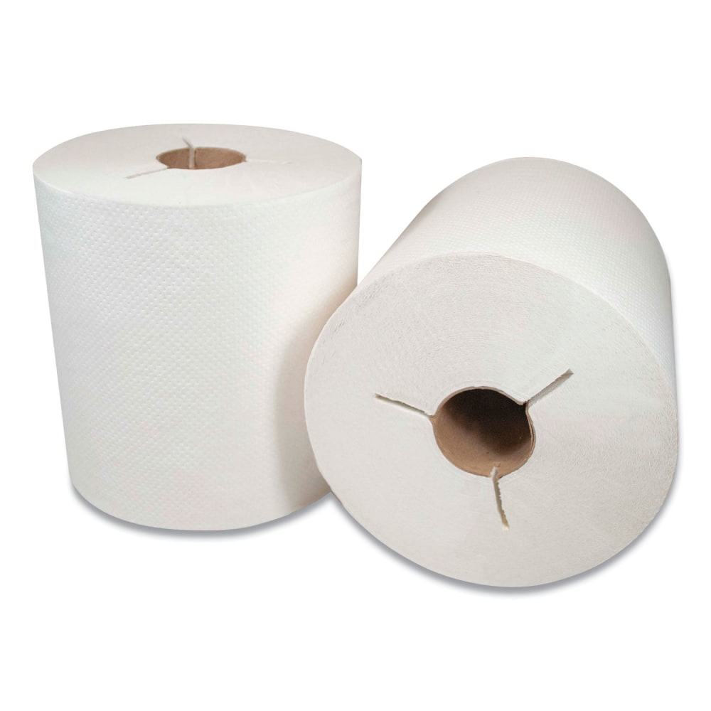 Morcon Tissue Morsoft Controlled Towels, Y-Notch, 1-Ply, 8in x 800 ft, White, 6 Rolls/Carton MPN:400WY