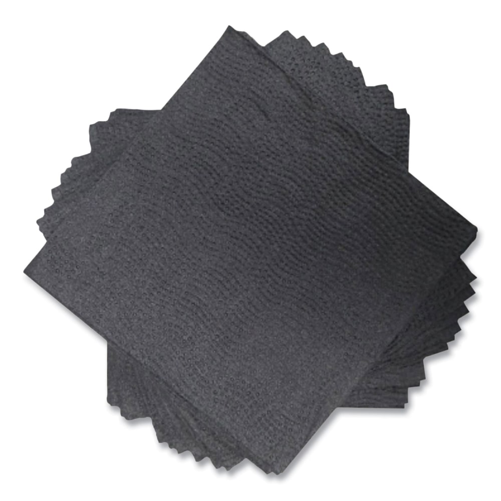 Morcon Tissue Morsoft Beverage Napkins, 2-Ply, 9 x 9.5, Black, 1, 000/Carton MPN:VT522
