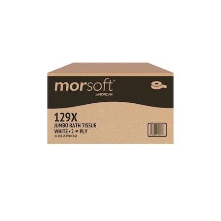 Jumbo Roll Bath Tissue White 2 Ply, PK12 MPN:129X