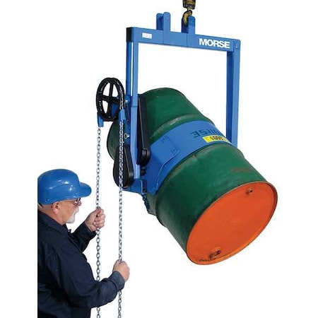 DrumLifterandPourer, Blue, Vertical, Steel MPN:185A-HD