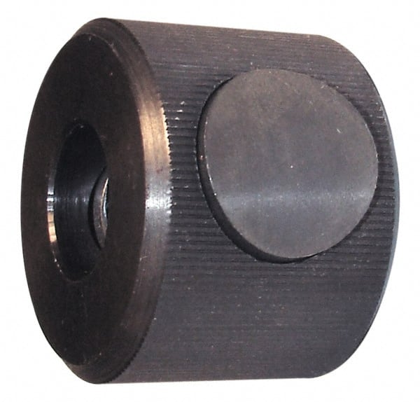M16x2.00 Metric Coarse Thread, Black Oxide Finish, Steel Round Knurled Push Button Thumb Nut MPN:KN-716