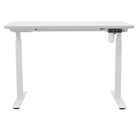 Motionwise Electric Height Adjustable De, 24 in D X 48 in H, 48 in W X Wood and Steel, White MPN:AX2448W