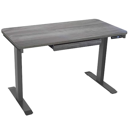 Motionwise Electric Height Adjustable De, 24 in D X 48 in H, 48 in W X Wood and Steel, Gray MPN:SDG48CG