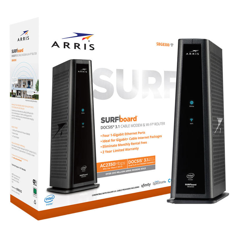 ARRIS SURFboard SBG8300 DOCIS 3.1 Wireless Cable Modem MPN:1000656