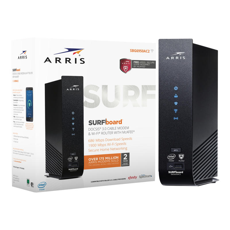 ARRIS Surfboard SBG6950AC2-RB Refurbished DOCSIS 3.0 Cable Modem & Wi-Fi Router MPN:1000660-RB