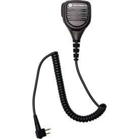Motorola Remote Speaker Microphone with Ear Jack Coiled Cord and Swivel Clothing Clip PMMN4013