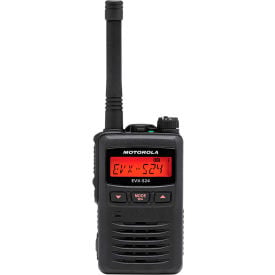 Motorola EVX-S24-UB Two-Way Radio 2 Watt Analog 3 Watt Digital 256 Channel UHF 403-470 MHz Black EVX-S24-UB