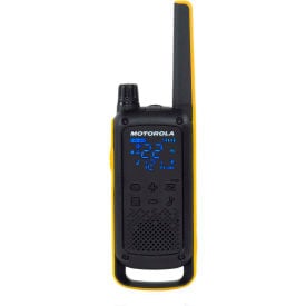 Motorola Solutions T470 Rechargeable Two-Way Radio Black with Yellow 2-Pack T470