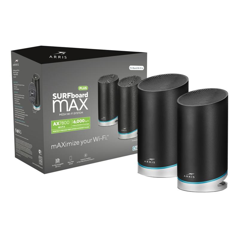 ARRIS SURFboard mAX Plus W130 Wireless-AX Tri-Band Router Bundle, 1001205 MPN:1001205