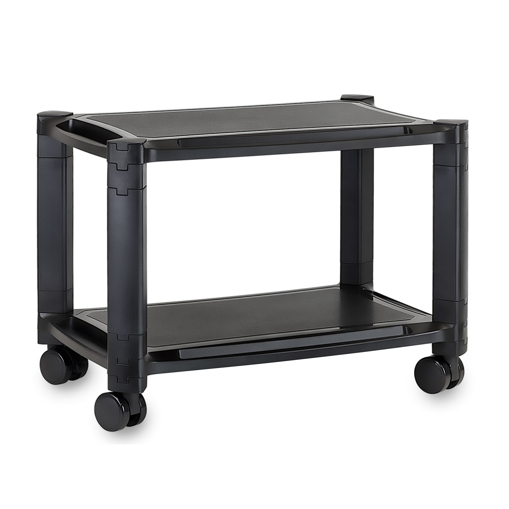 Mount-It! MI-7854 Under Desk Printer Stand With Wheels, 14-5/8inH x 19-1/4inW x 12-5/8inD, Black MPN:MI-7854