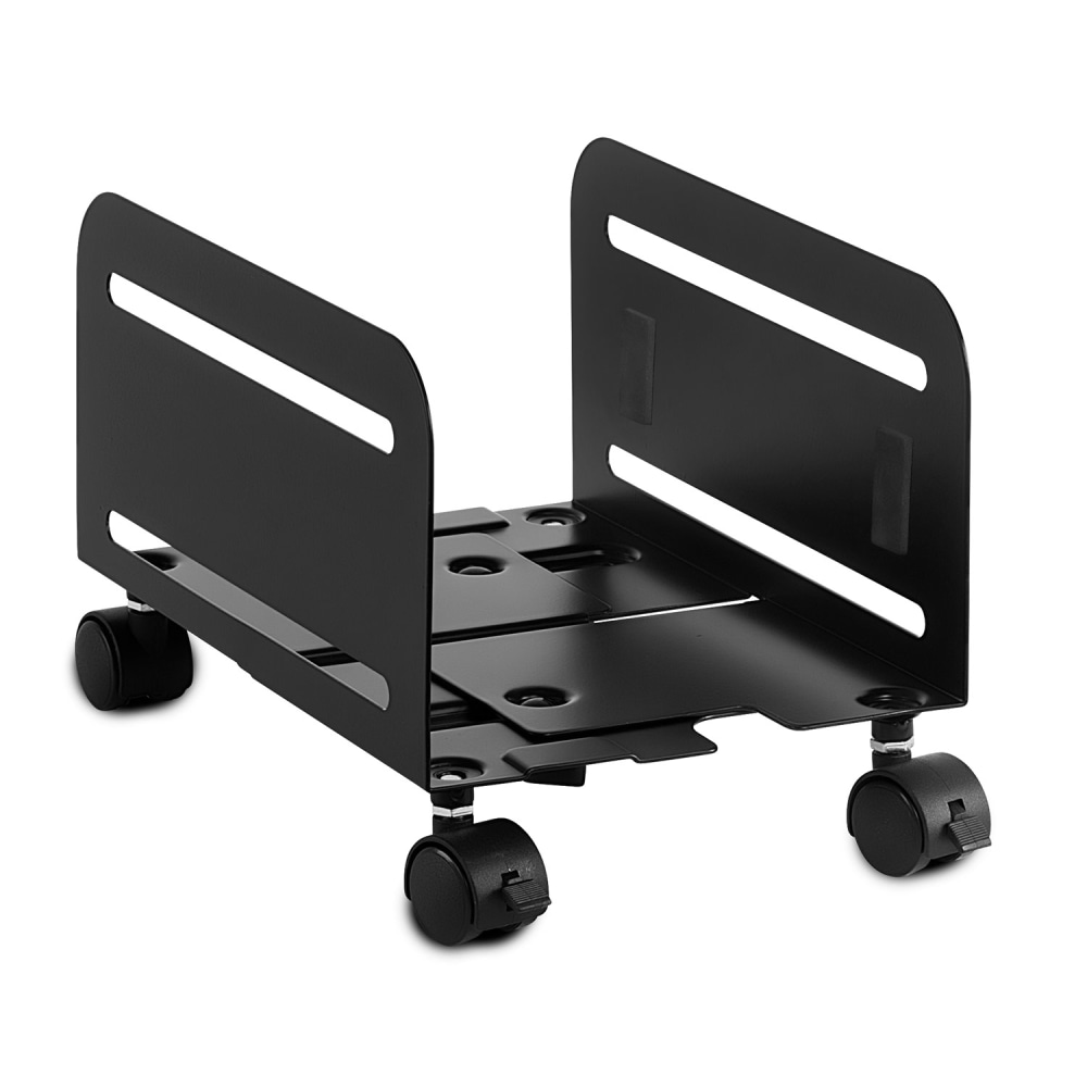 Mount-It! MI-7153 Rolling CPU Stand, 6.88inH x 10.25inW x 5inD, Black MPN:MI-7153