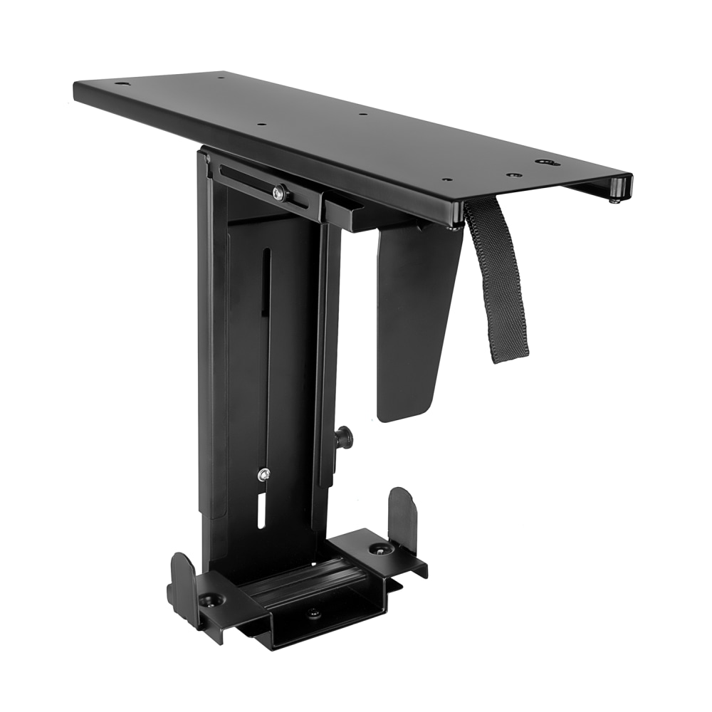 Mount-It! MI-7156 Adjustable Under-Desk Computer Mount, 20inH x 8inW x 6.8inD, Black MPN:MI-7156