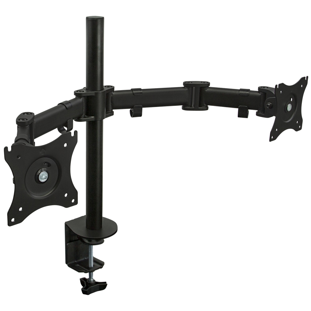 Mount-It! MI-1752 Dual Monitor Desk Mount For 13 - 27in Monitors, 17-1/4inH x 34inW x 5-1/2inD, Black MPN:MI-1752