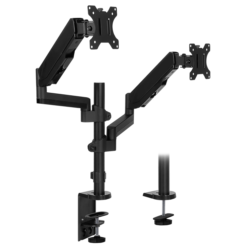 Mount-It! MI-4762 Dual-Monitor Arm Desk Mount, 17inH x 10inW x 4.3inD, Black MPN:MI-4762