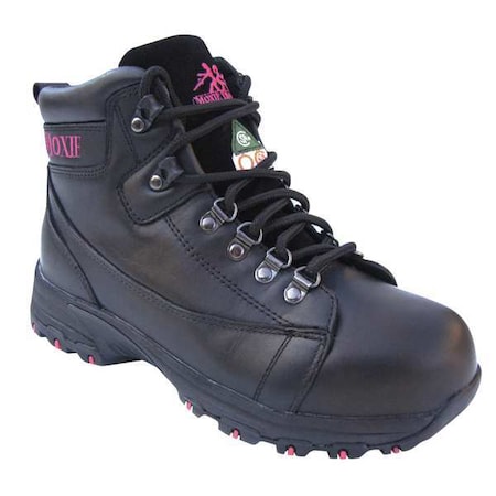 Women's 6-Inch Work Boot, 7, Aluminum Toe, 6 in H, Black, 50121 MPN:50121