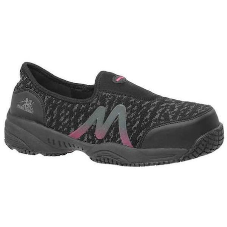 Women's Loafer Shoe, 8, Composite Toe, 3 1/2 in H, Black, 50180 MPN:50180