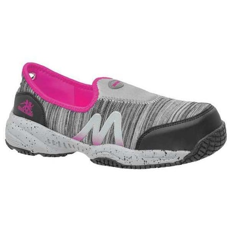 Women's Loafer Shoe, 5, Composite Toe, 3 1/2 in H, Gray, 50181 MPN:50181