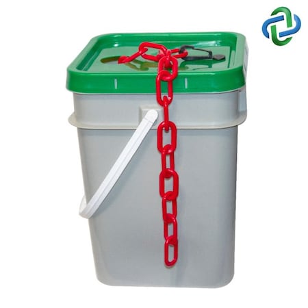 Red Plastic Chain Pail 3