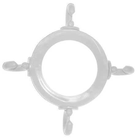 Cone Chain Connector for Plastic Chain Barrier, White, 6 39/50 in Length, Gloss MPN:97401-6