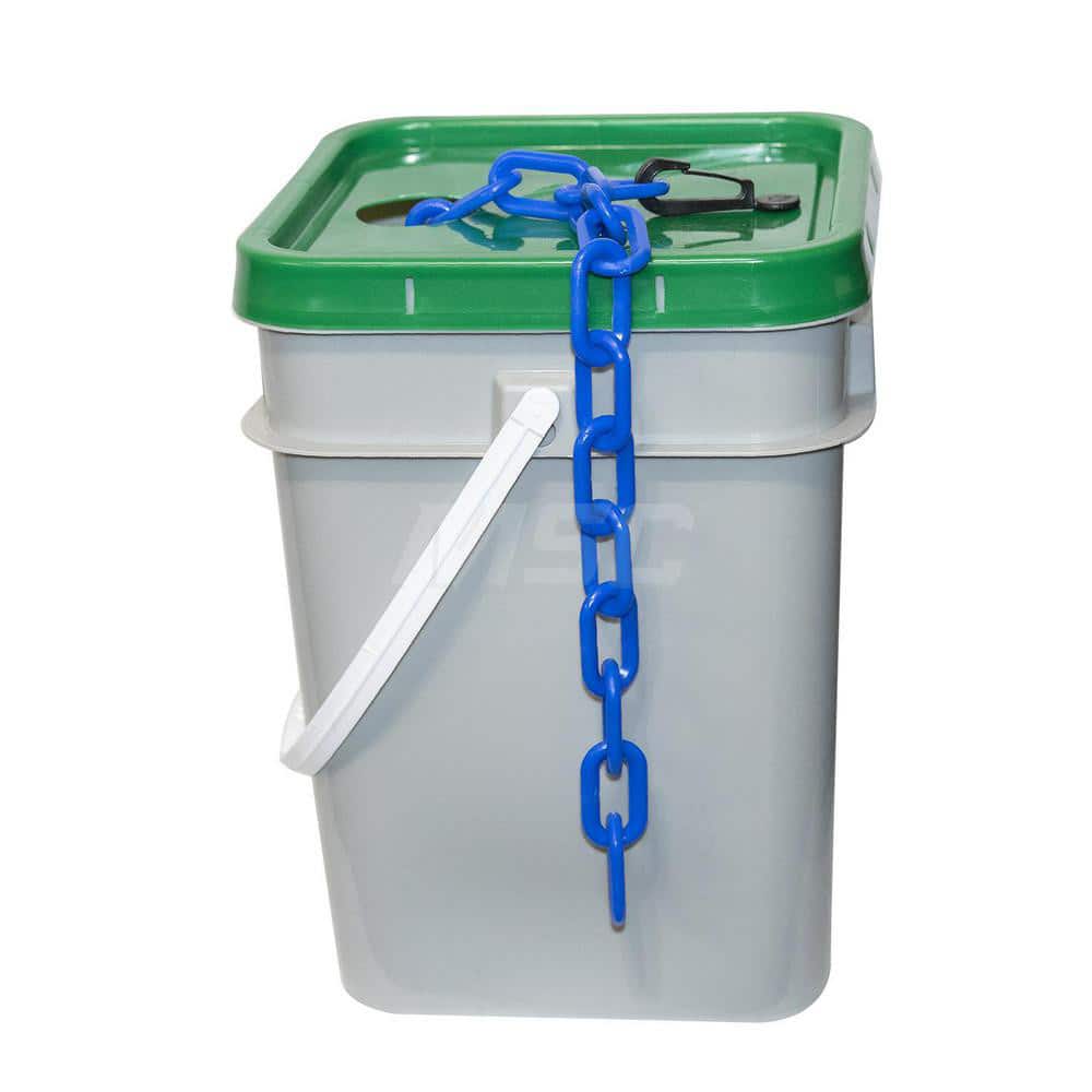 Safety Barrier Chain: Plastic, Blue, 300' Long, 2