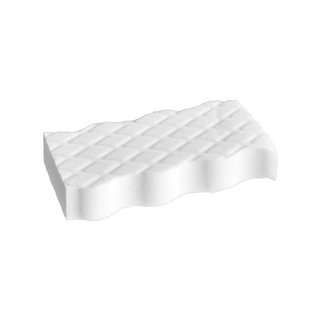 Scrubber Sponge, Foam Scouring Pad, 4 5/8 in Length, 2 3/8 in Width, 7/8 in Height, White, 30 PK MPN:16449